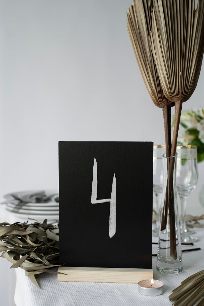 chalkboard wedding Table Numbers