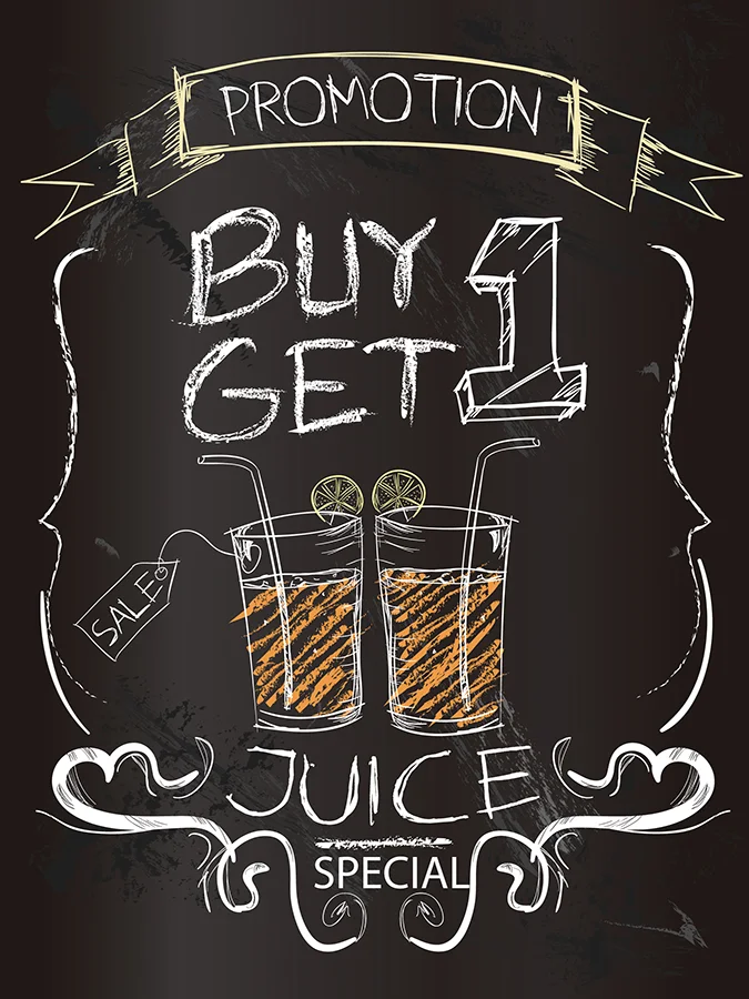 promotion resto chalkboard