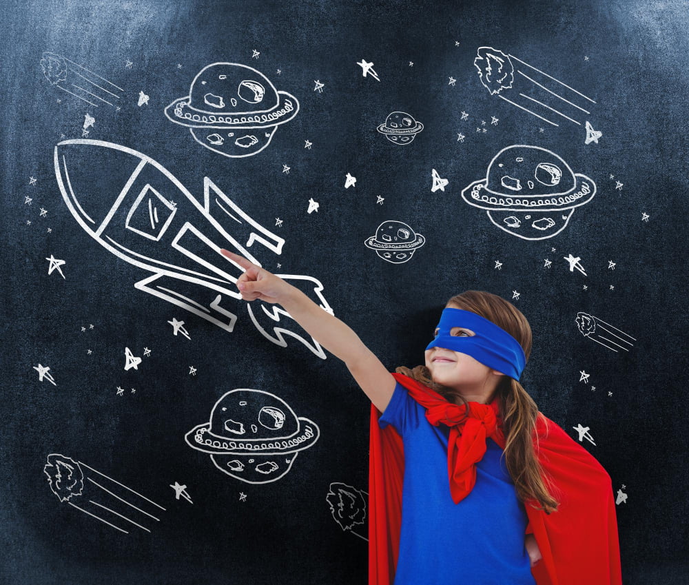 superhero chalkboard