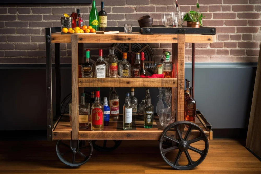 Bar Cart Bakers Rack