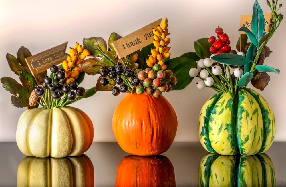 Chalk Pumpkin Centerpiece