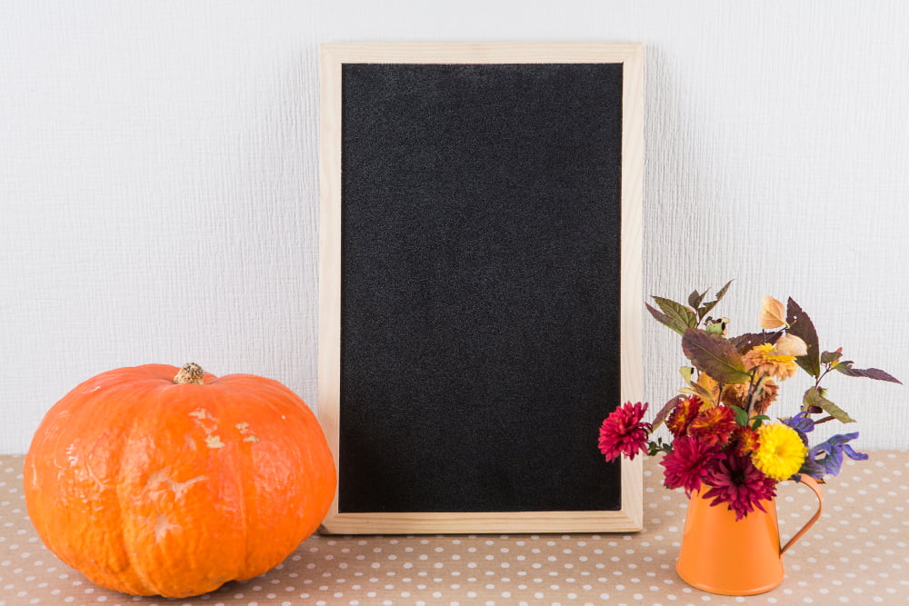 Menu Board Pumpkin Chalk