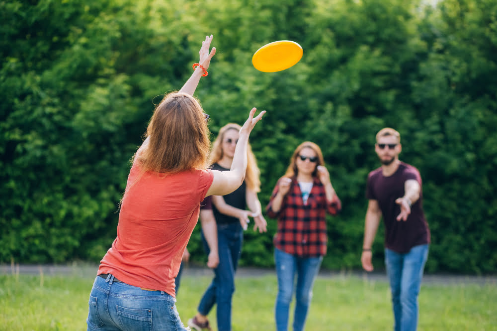 Outdoor Games Fisbee Labor Day