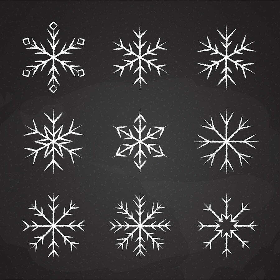 Snowflake Stencil Christmas Tree