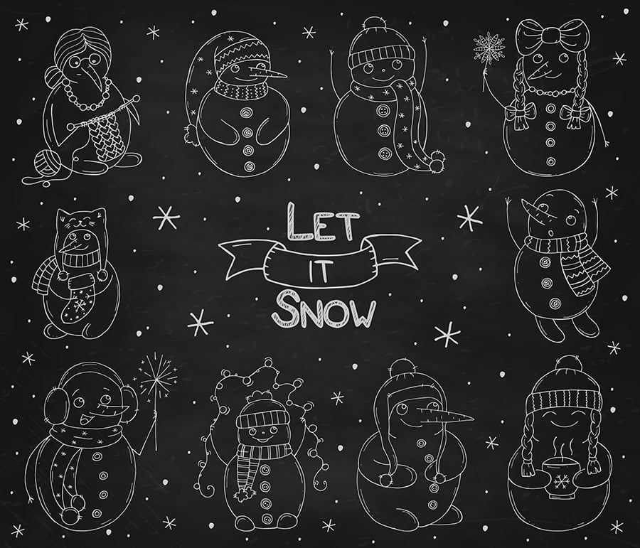 Snowmans chalkboard