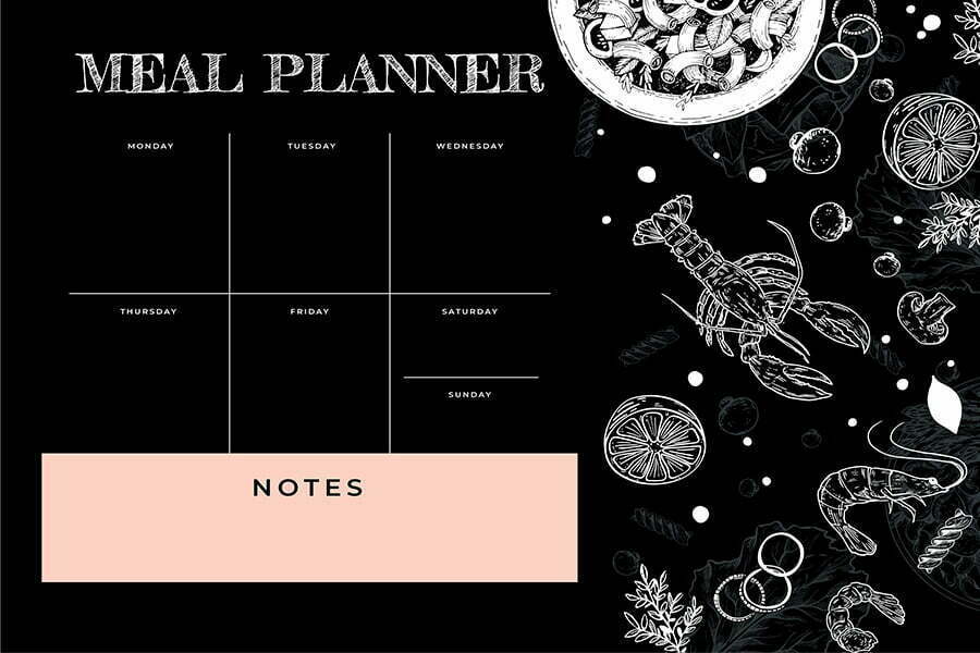 chalkboard Meal Planner