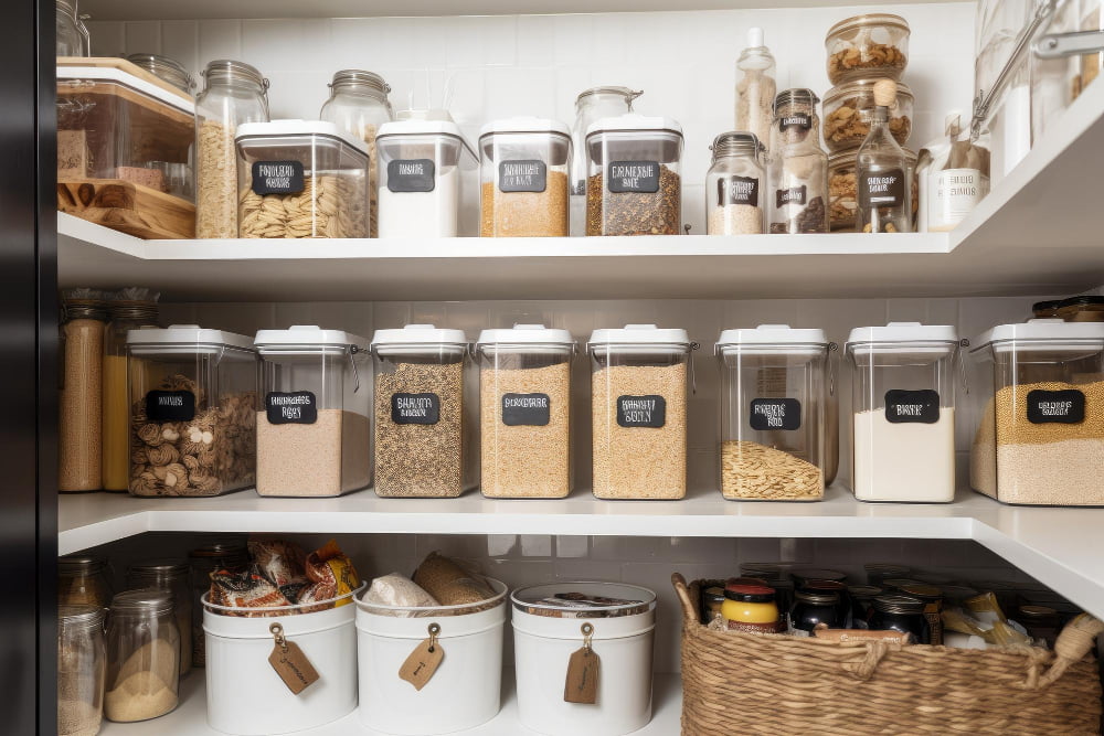 Categorizing and Labeling Kitchen Pantry Shelves