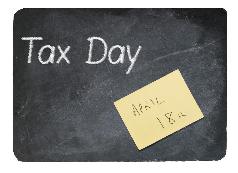 Tax Day Reminder Chalk