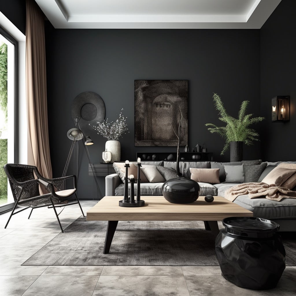 black limewash for modern sophistication