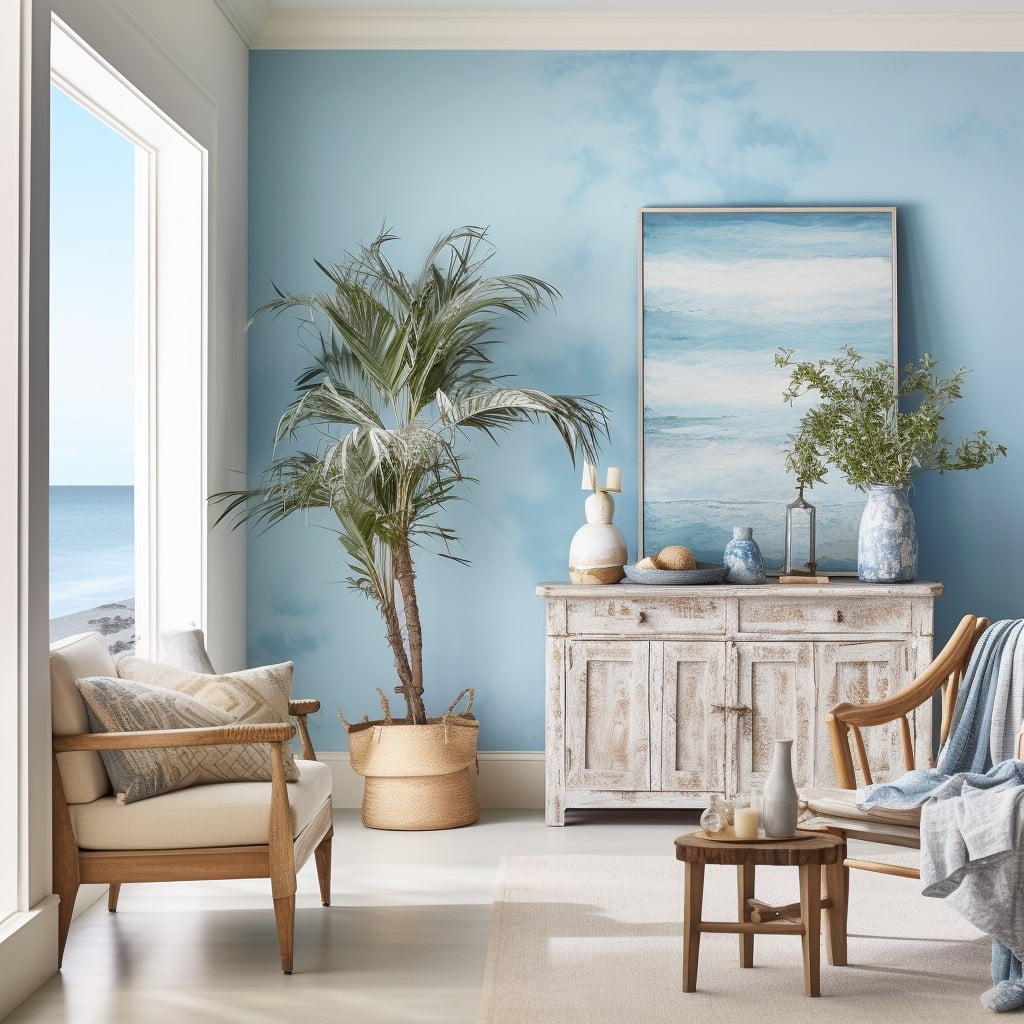 blue limewash for coastal vibes