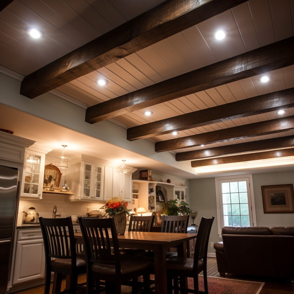 ceiling beams with integrated lighting