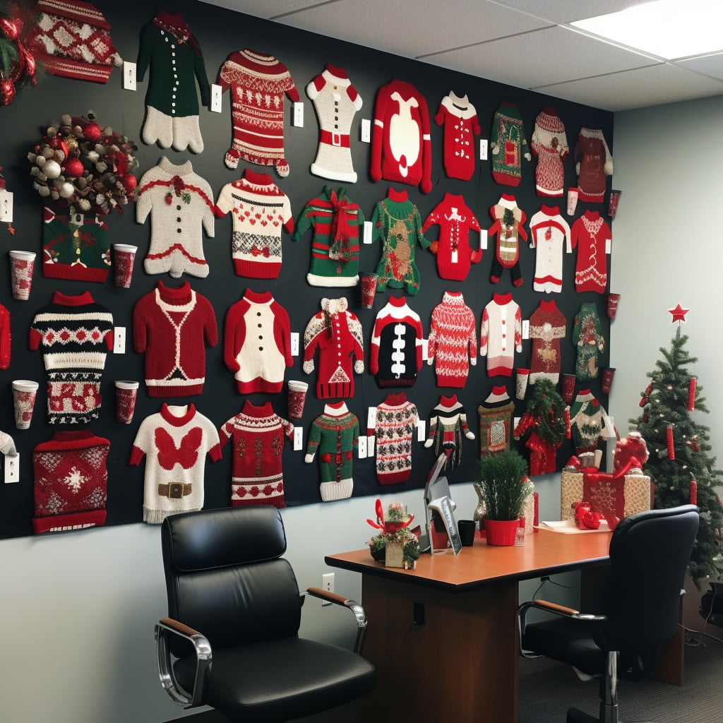 christmas sweater wall display