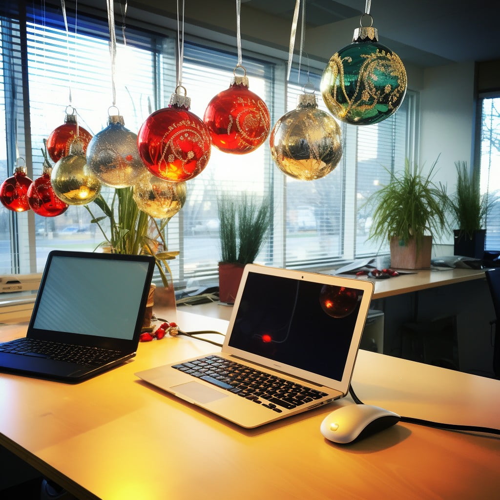 decorate office with homemade ornaments