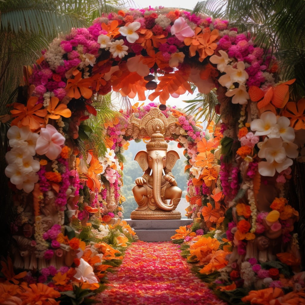 floral archway entrance