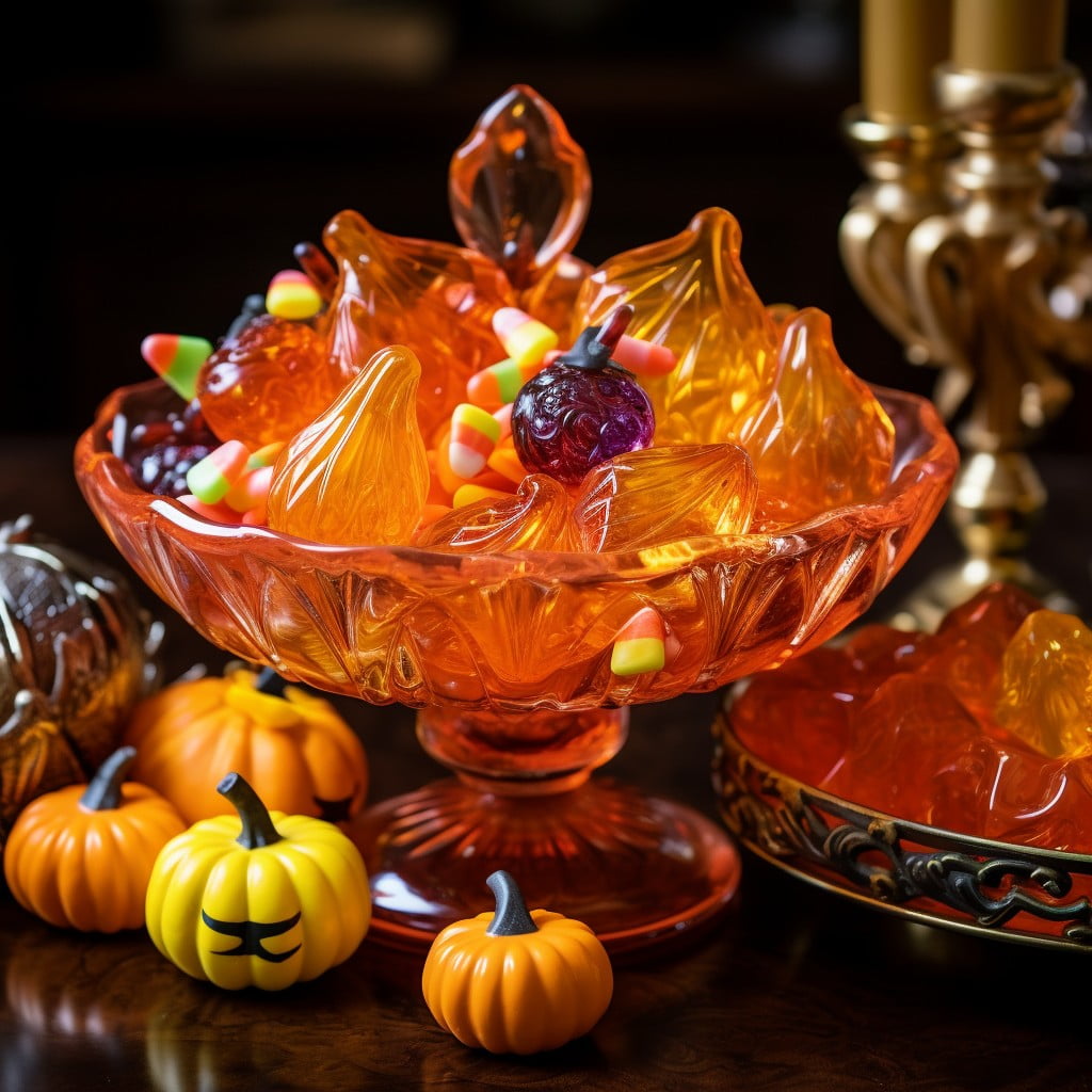 glass pumpkin candy dish