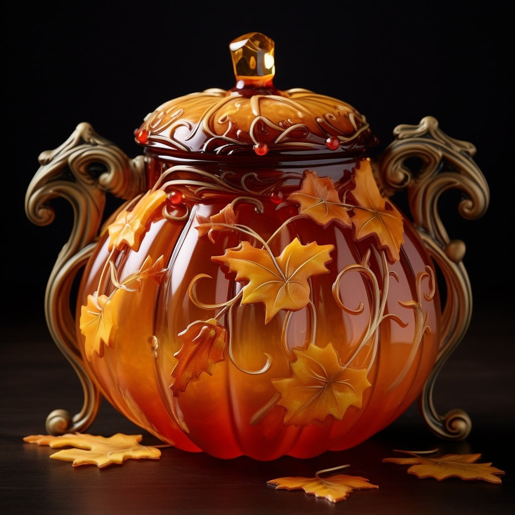 glass pumpkin cookie jars