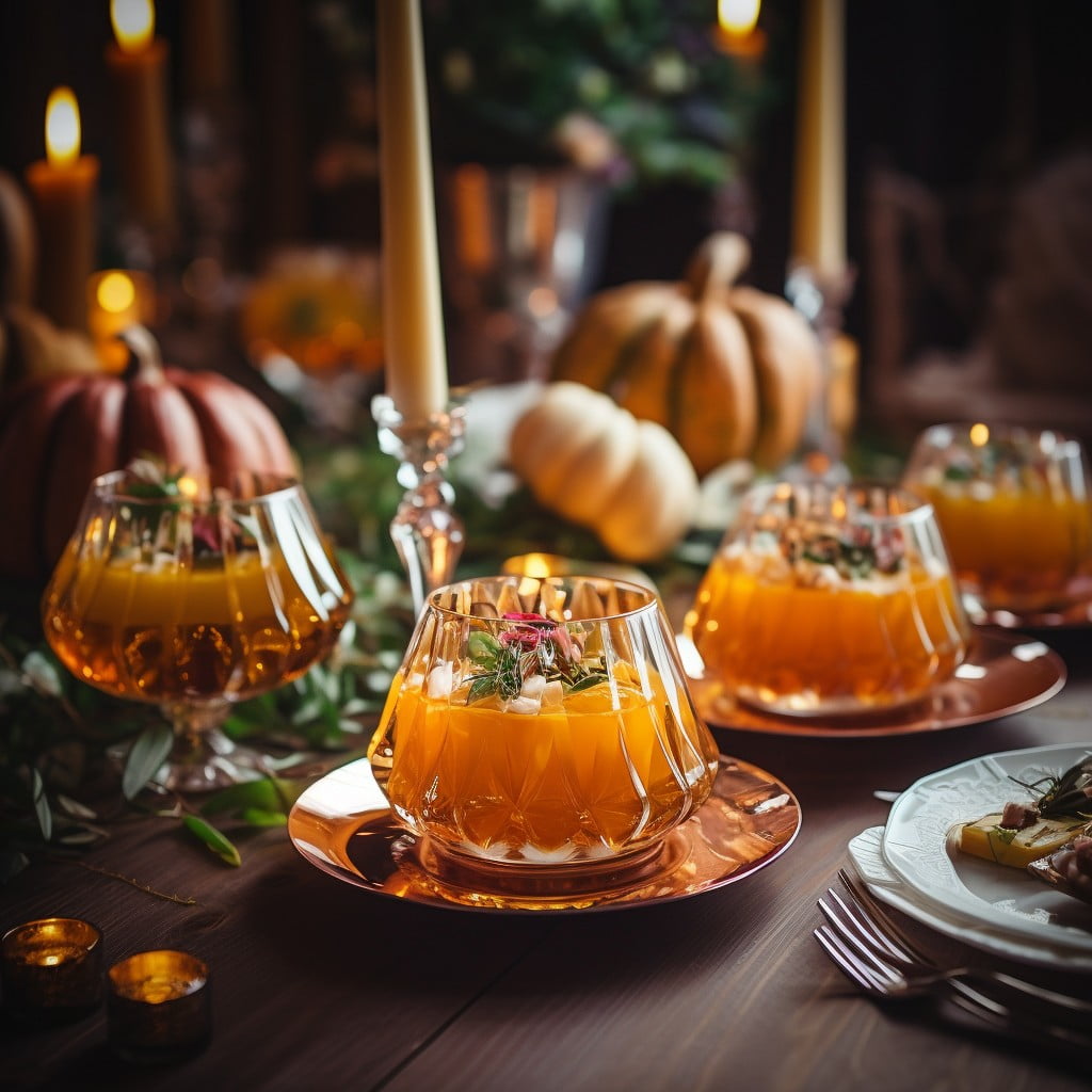 glass pumpkin soup bowls