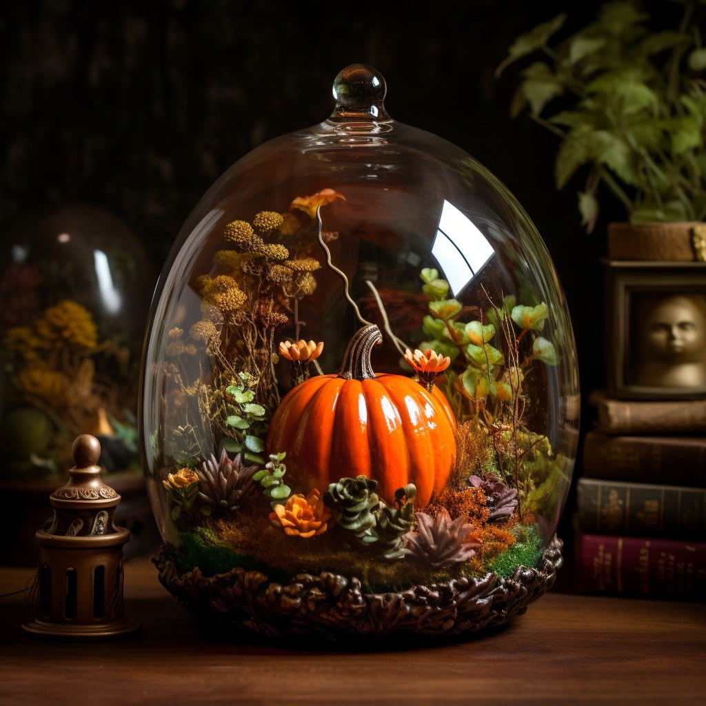 glass pumpkin terrarium