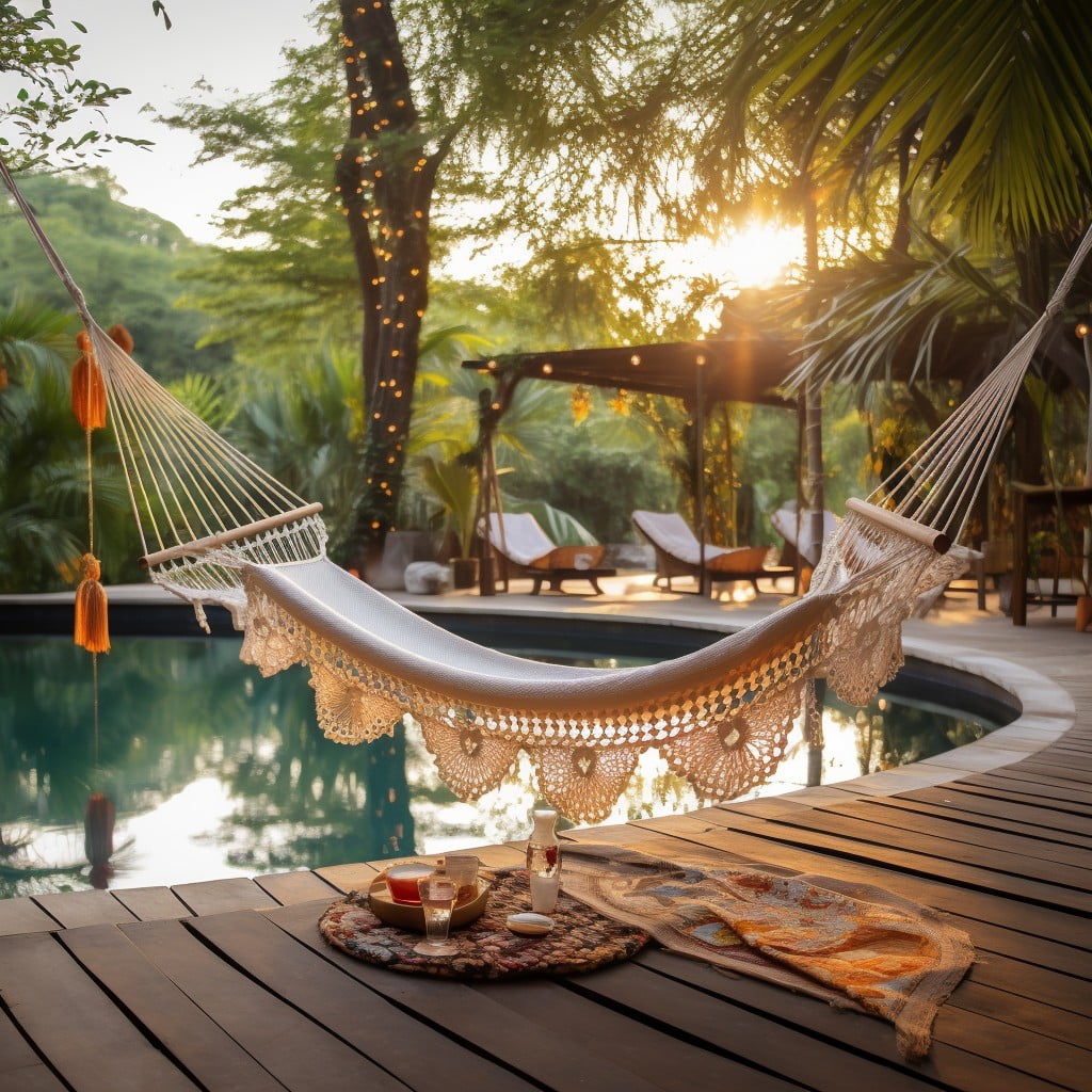hammock near the pool