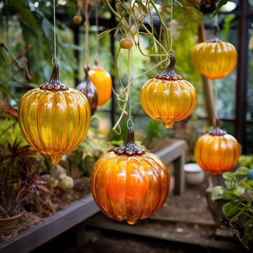 hanging glass pumpkins