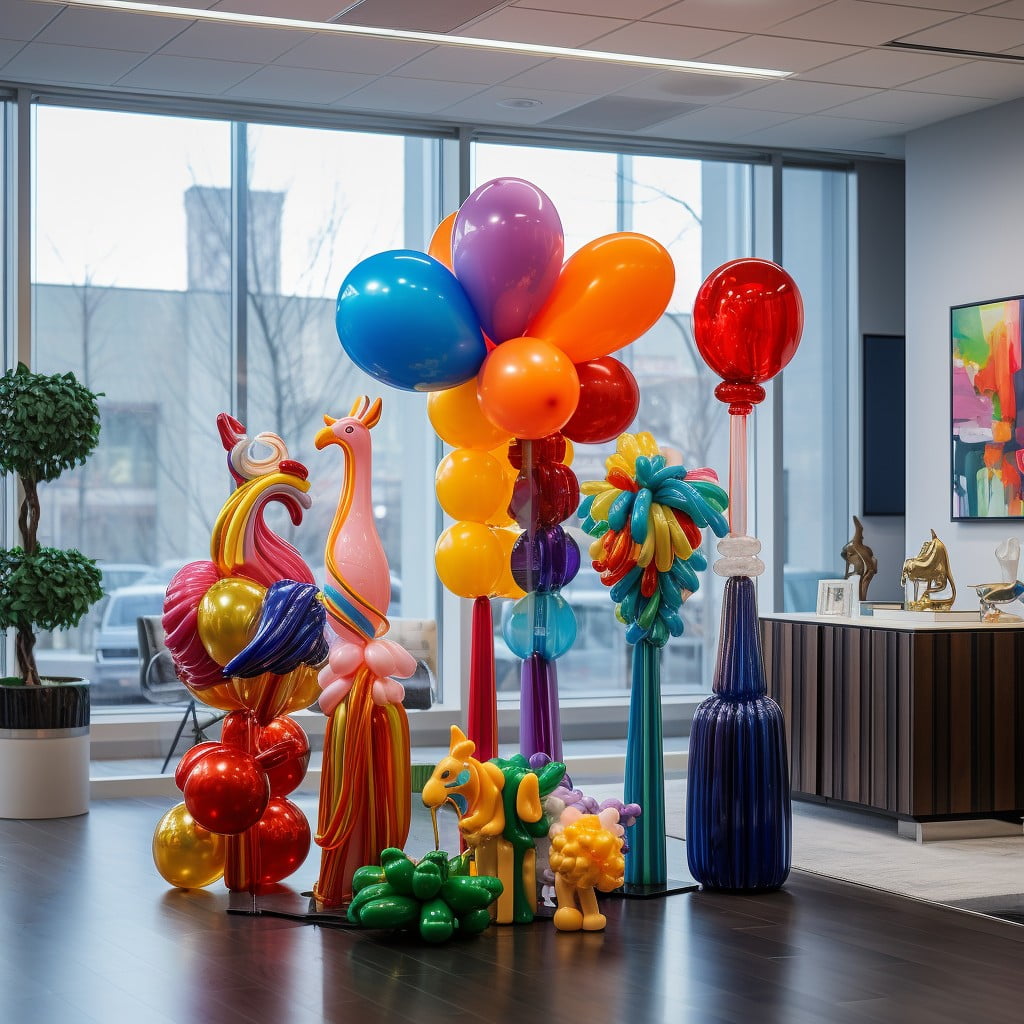holiday balloon art display