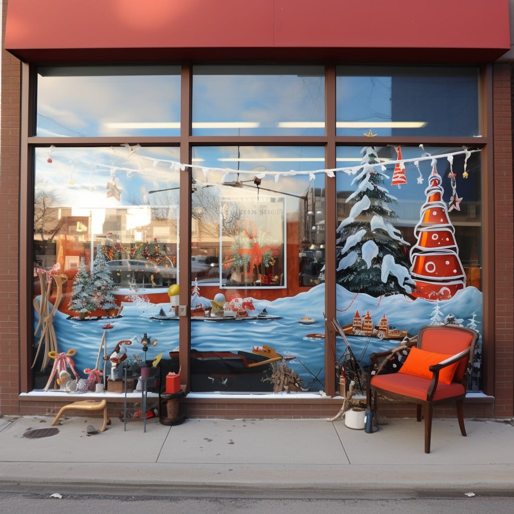 holiday window paintings