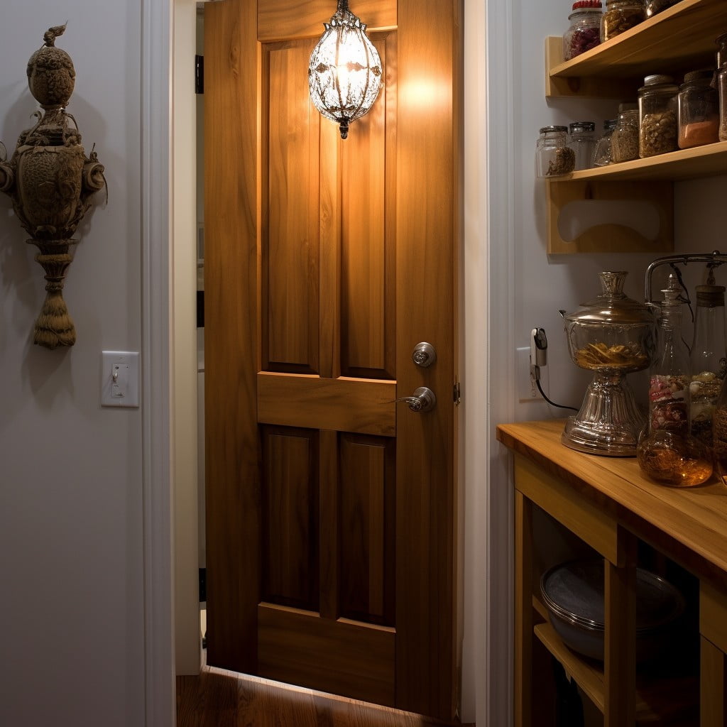 installing a key lock on a pantry door