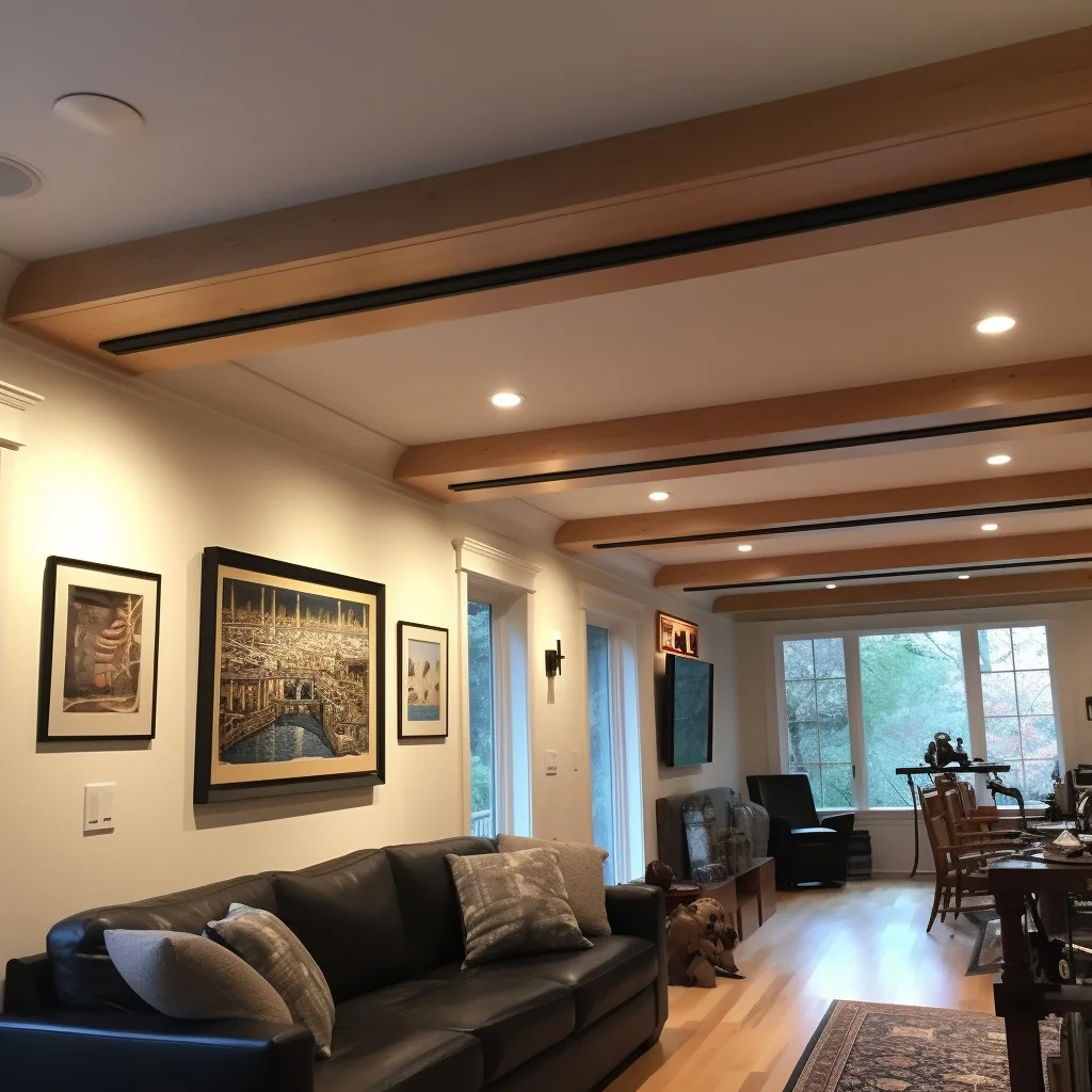 low profile flush mounted beams