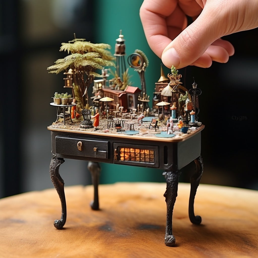 miniature sculptures or figurines