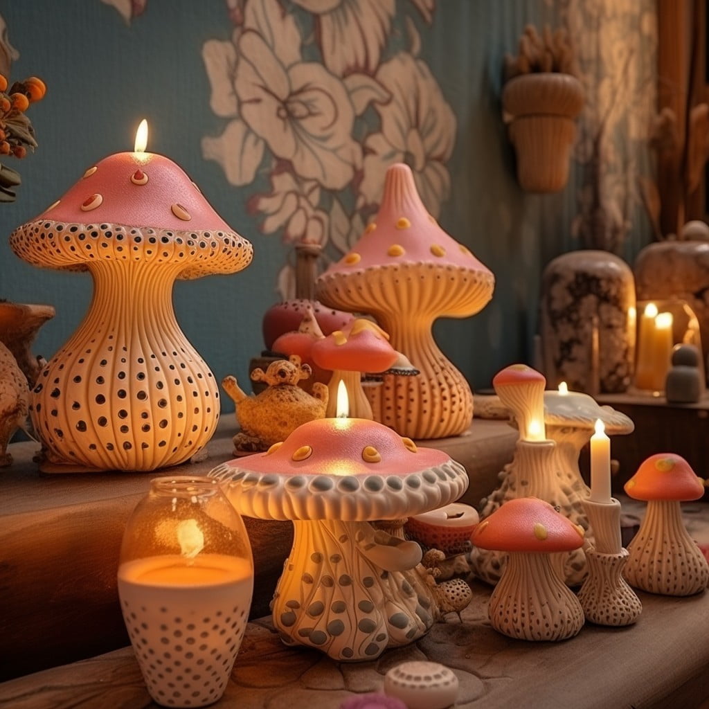 mushroom shaped candles