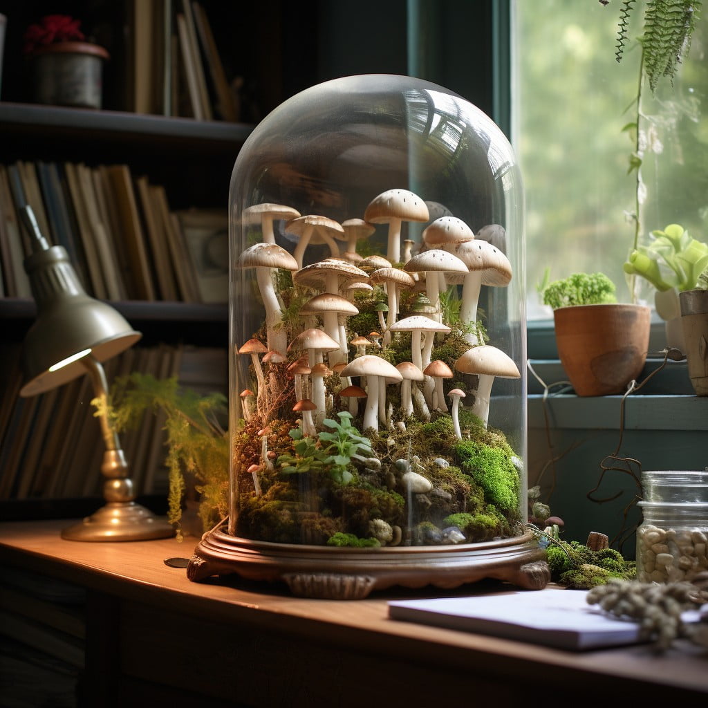 mushroom terrarium for the study table