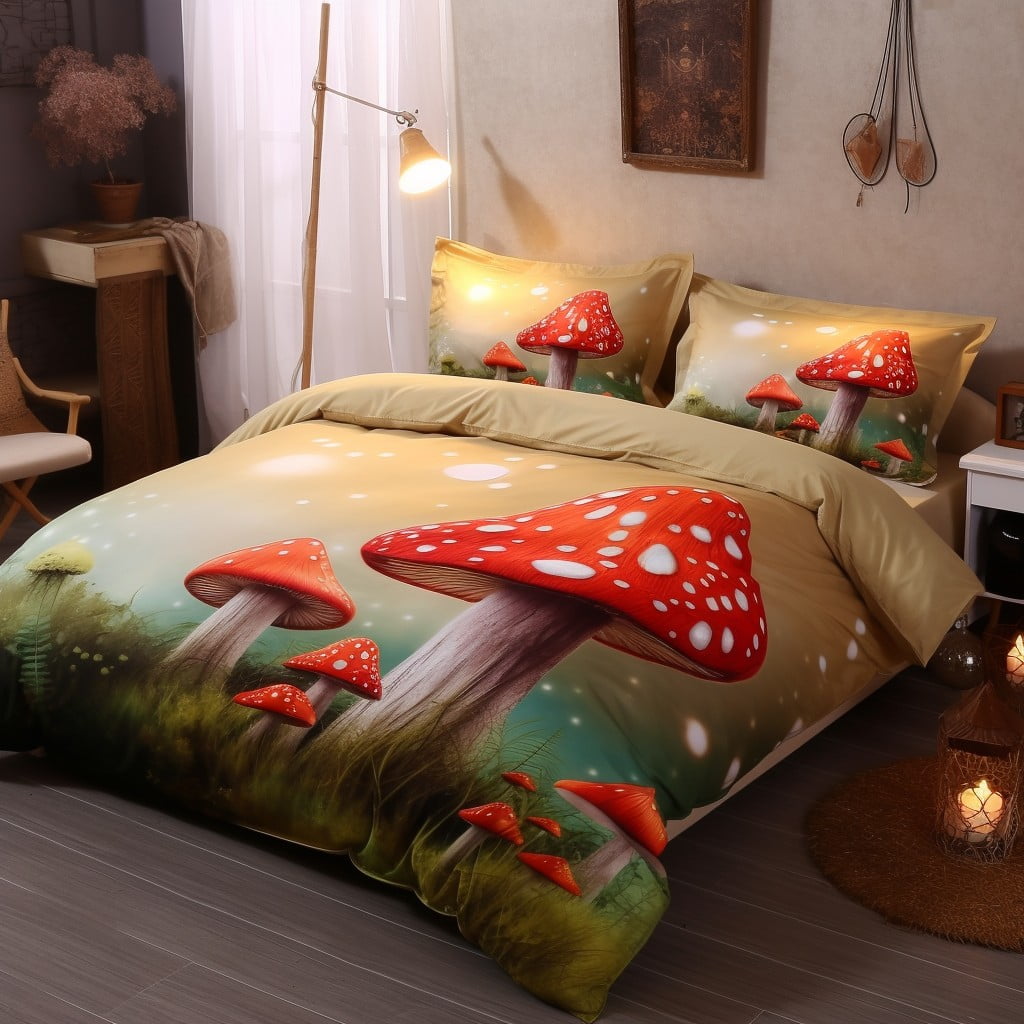 mushroom themed bedding