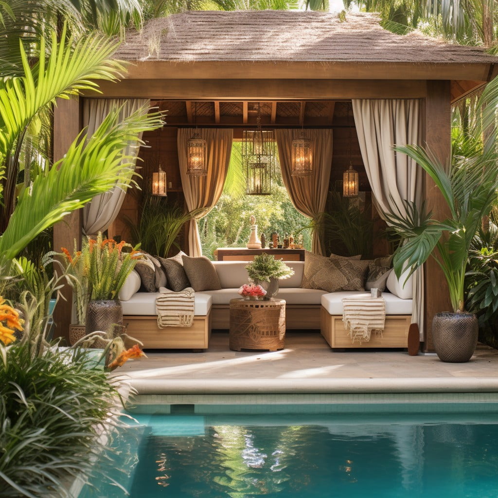 poolside cabanas