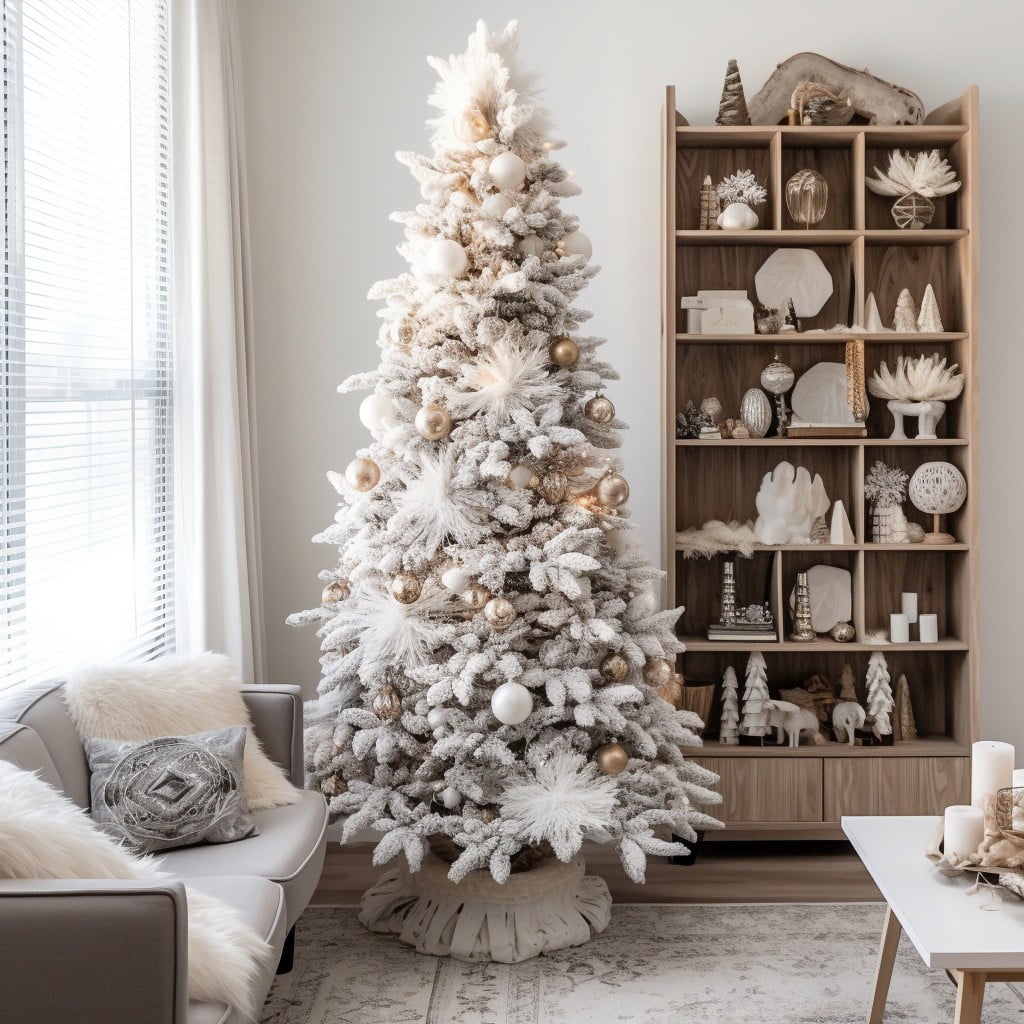 20 Flocked Christmas Tree Decorating Ideas: Perfect Holiday Decor ...