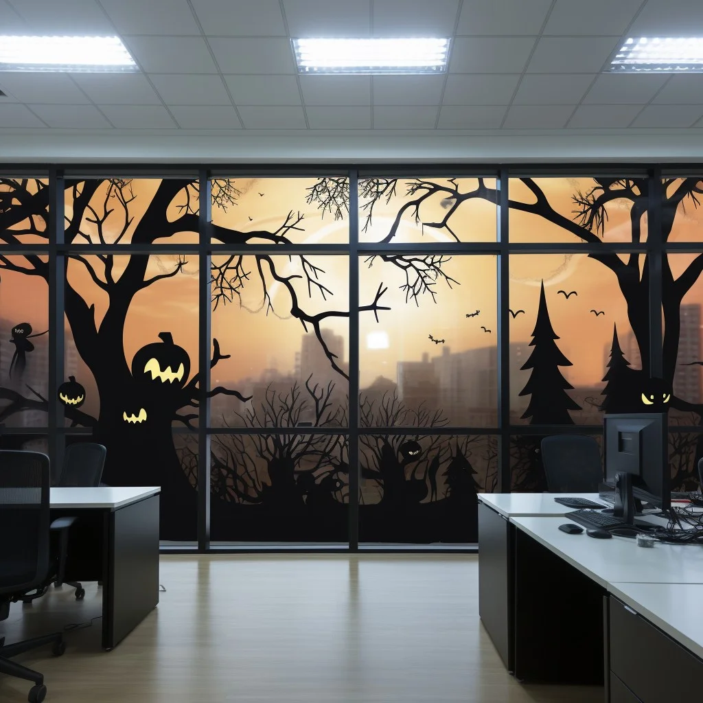 spooky window decals