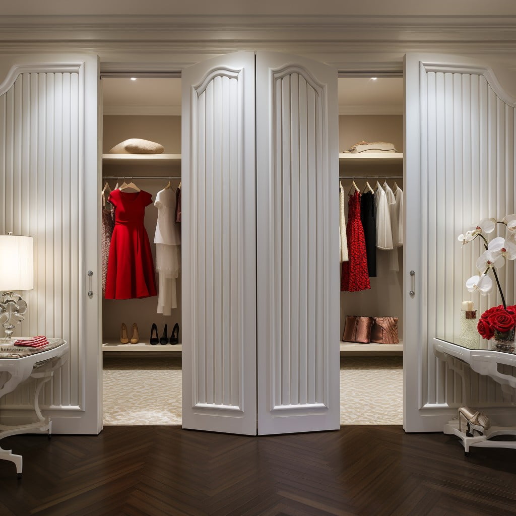 use fluted panels for closet door designs