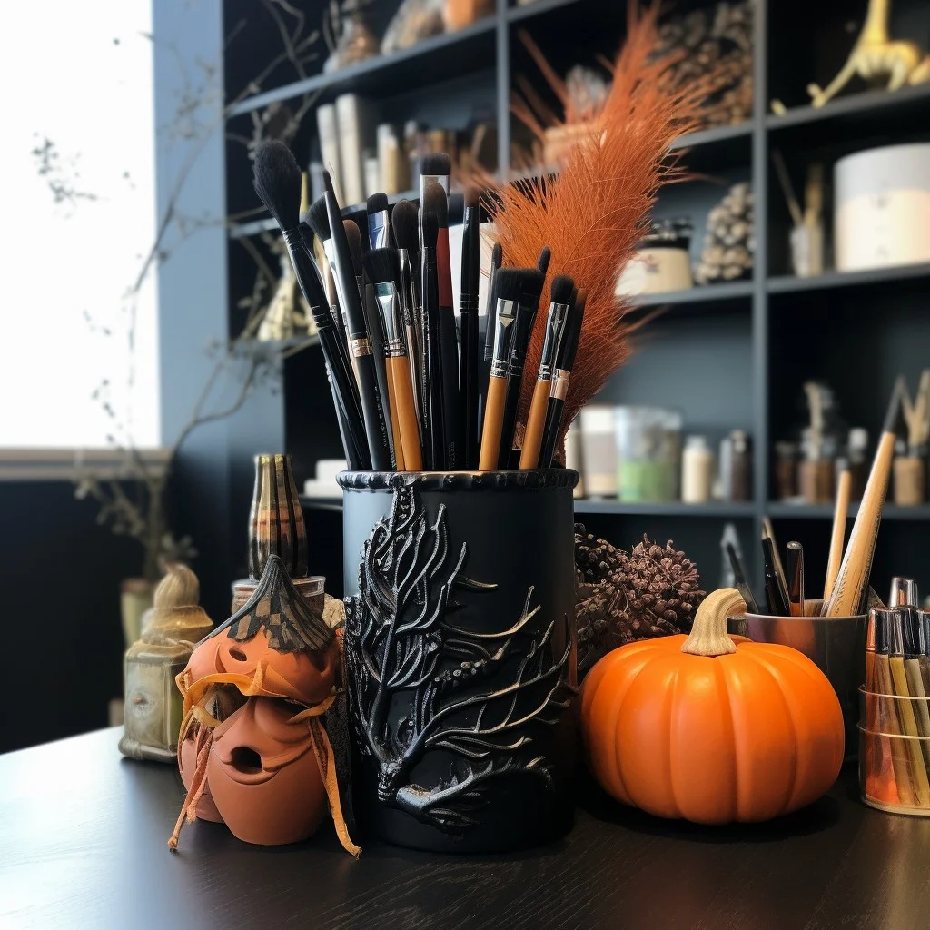 witchs broomstick pen holder