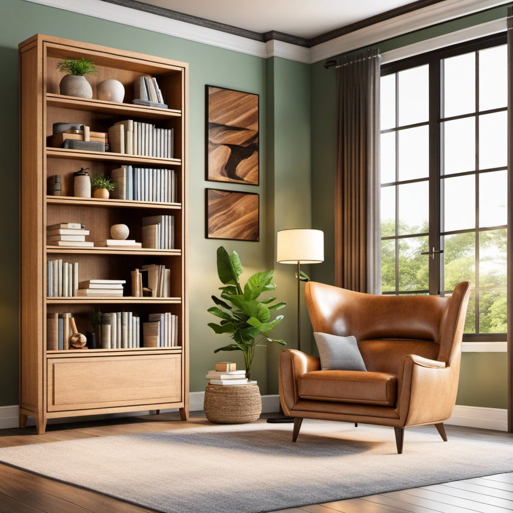 a bookcase with assorted psychology and wellness literature