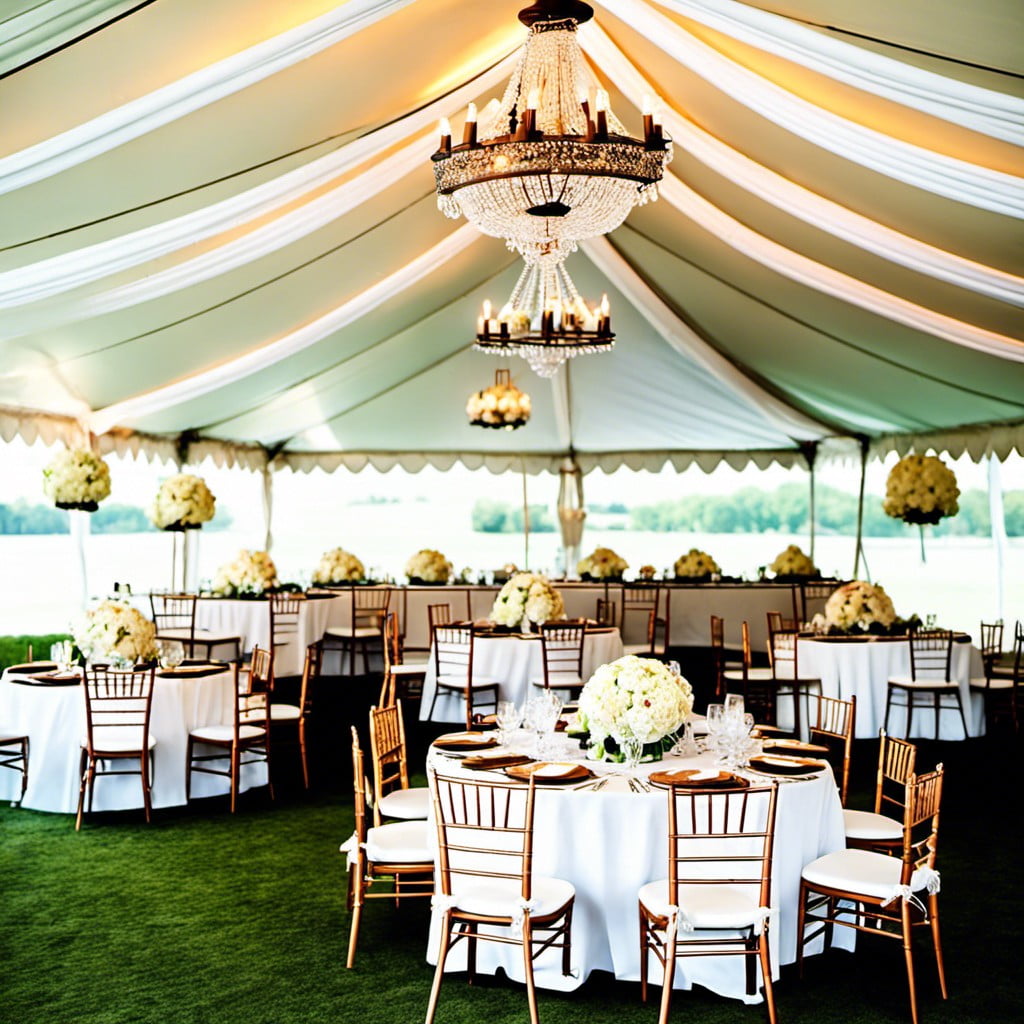 a chandelier centerpiece