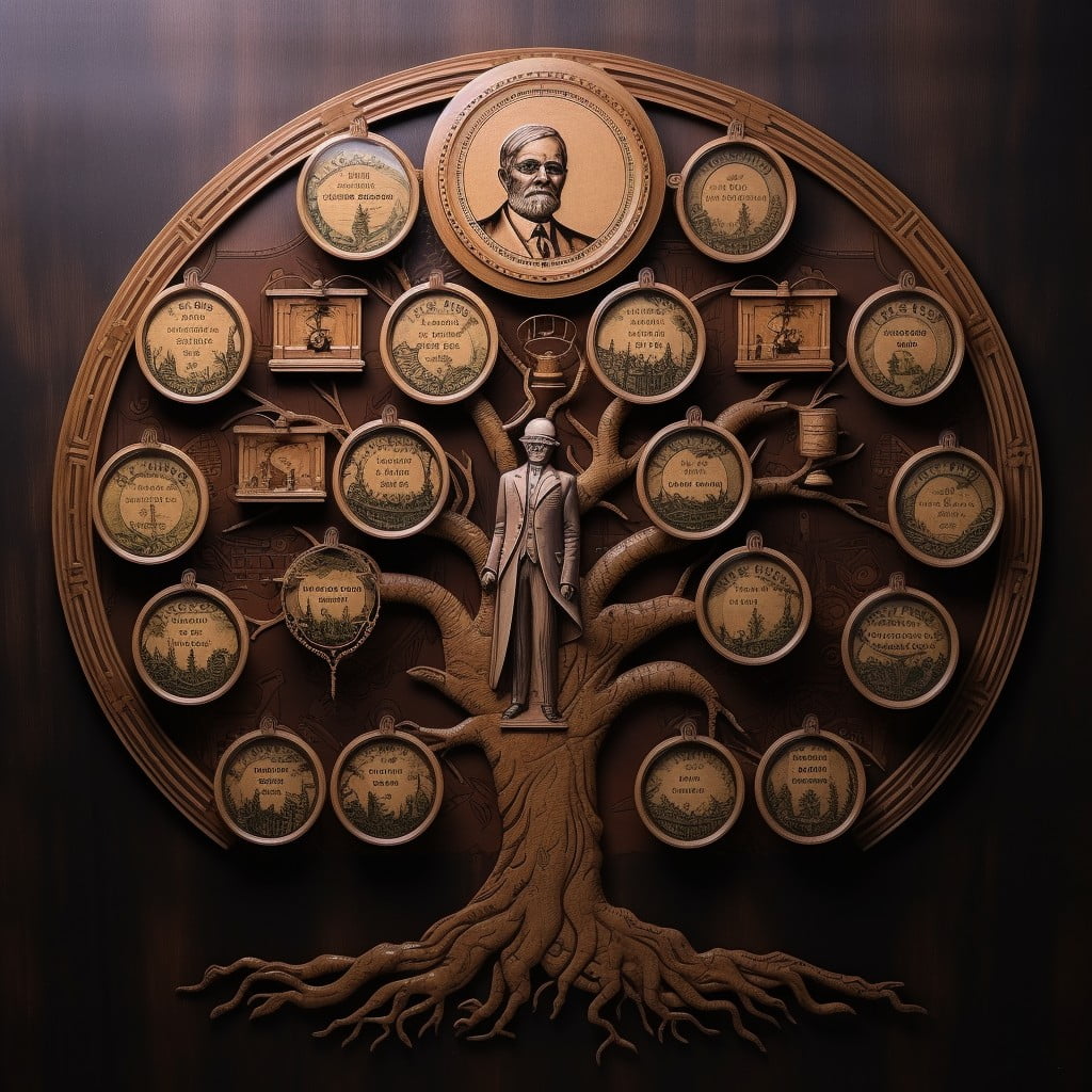 ancestor tree wall decoration to honor past fathers