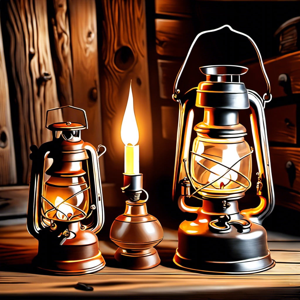 antique oil lamps