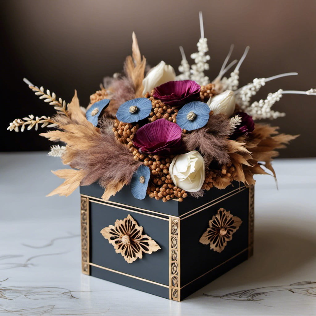 attach dried flowers