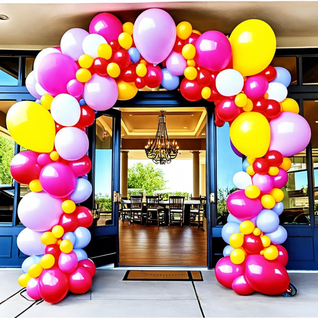 balloon archway at entrance