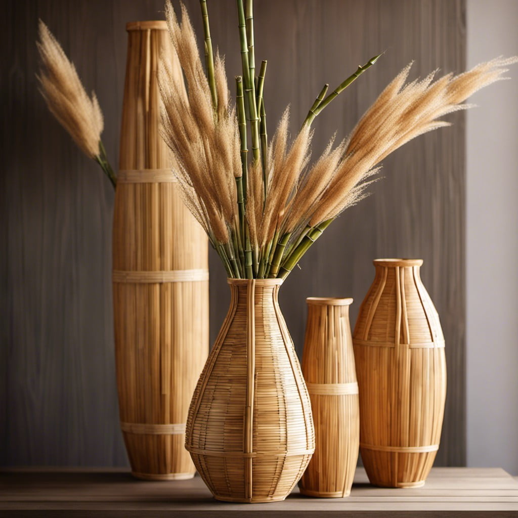 bamboo flower vases