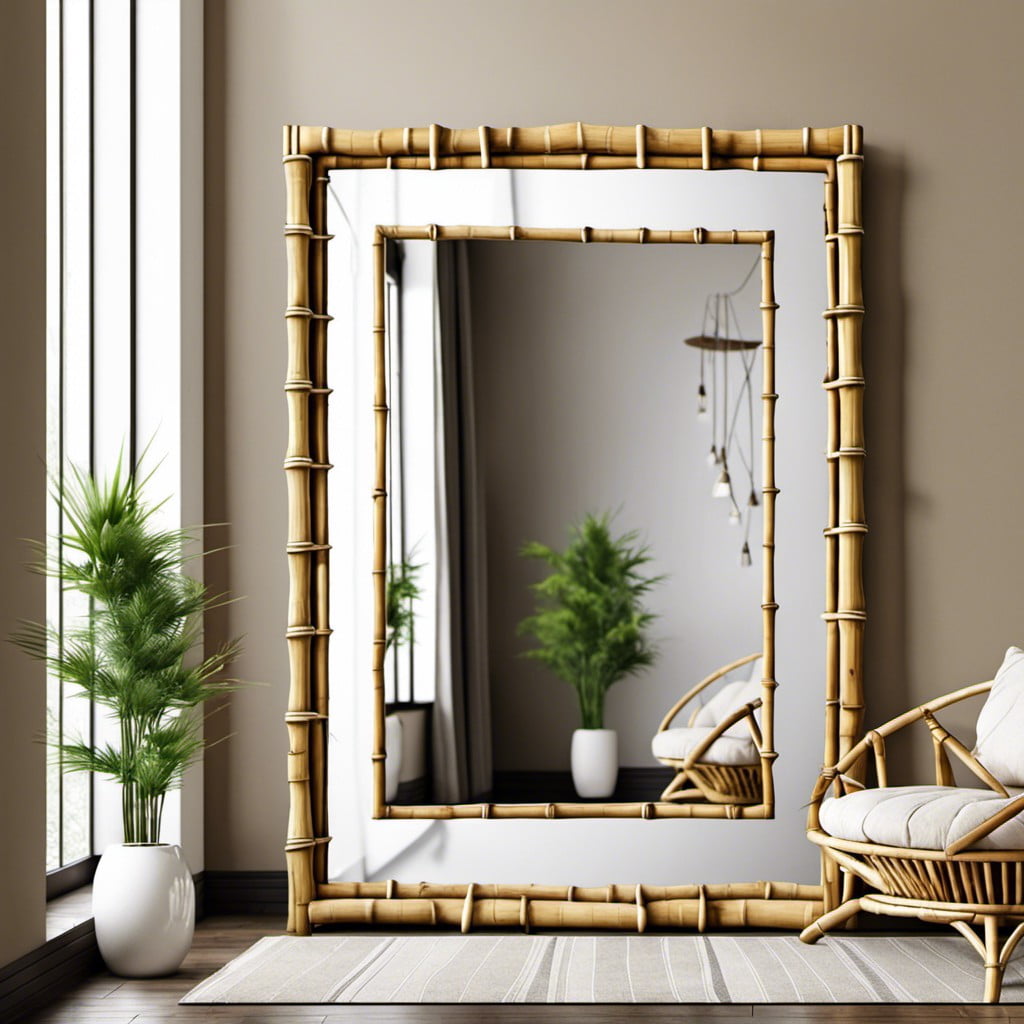 bamboo framed mirrors