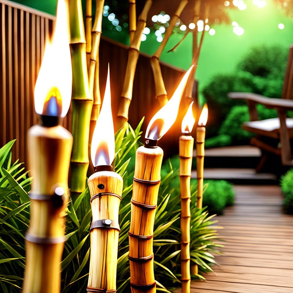 bamboo torches for outdoors