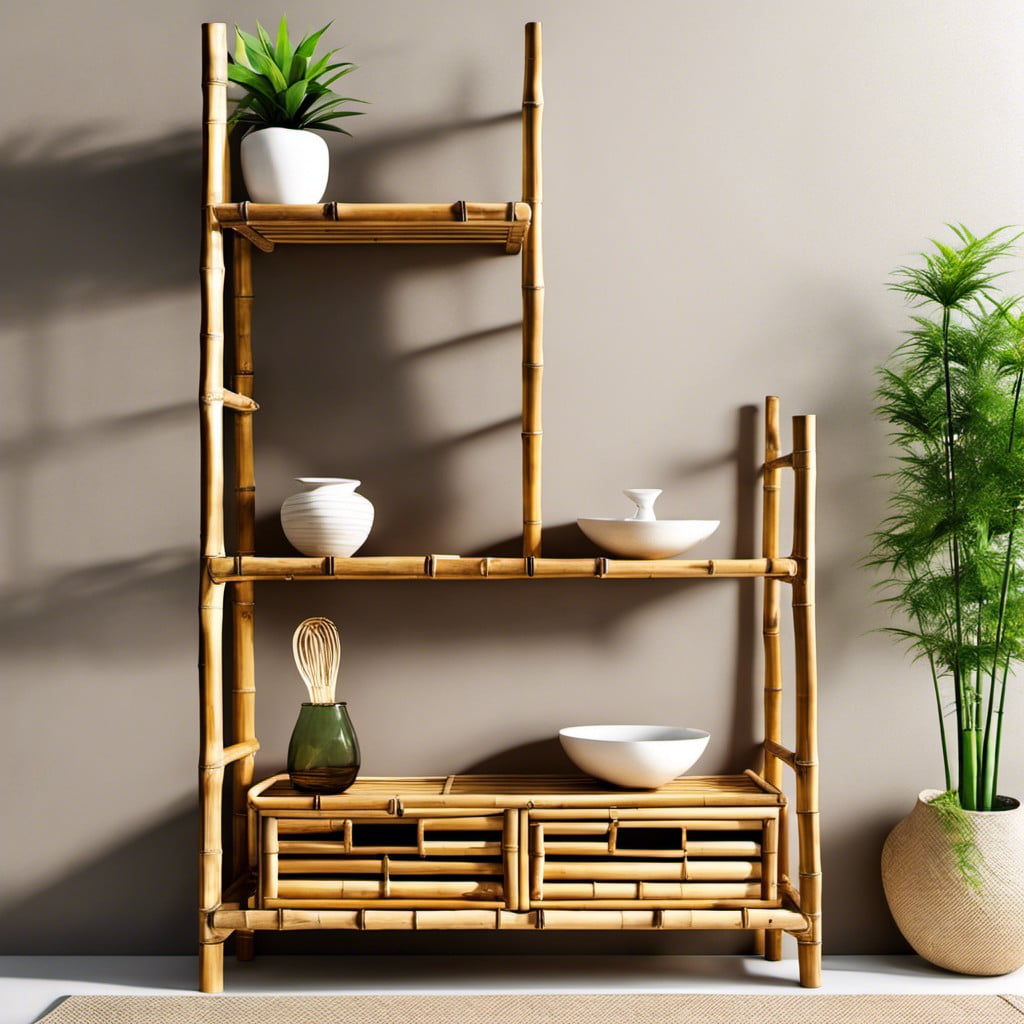 bamboo wall shelves