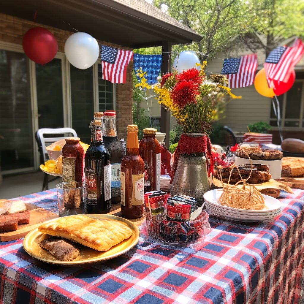 bbq themed table setup