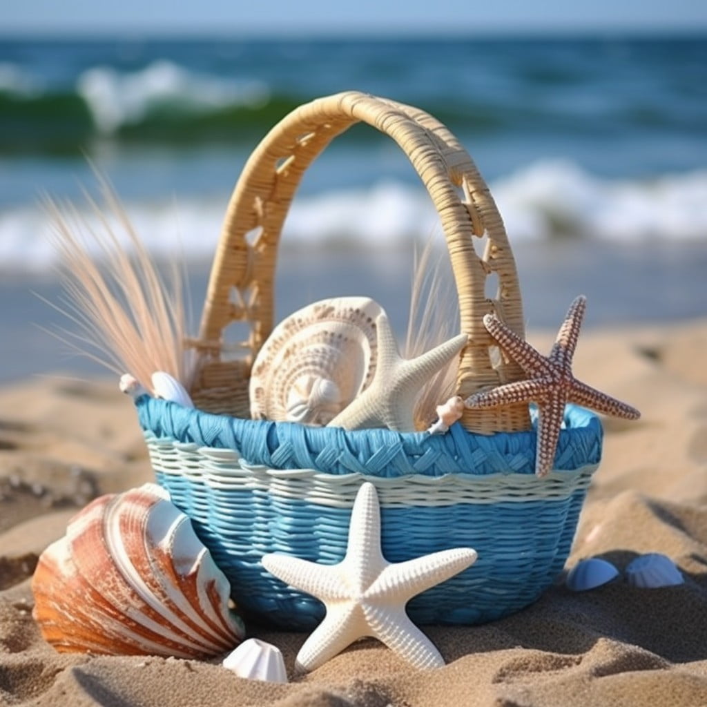 beach themed basket