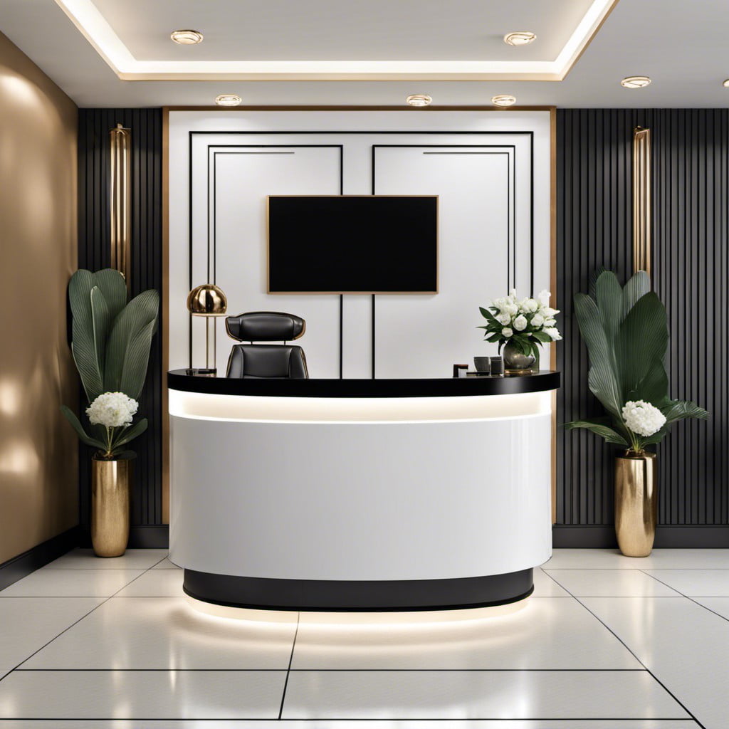 beautiful reception desk